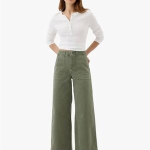 Nicole Miller Soho High Rise Wide Leg Crop